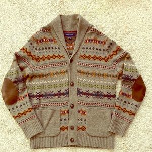 Tommy Hilfiger Lambswool Sweater Cardigan Brown